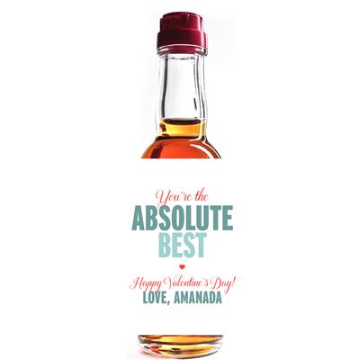 Absolute Best Mini Liquor Label