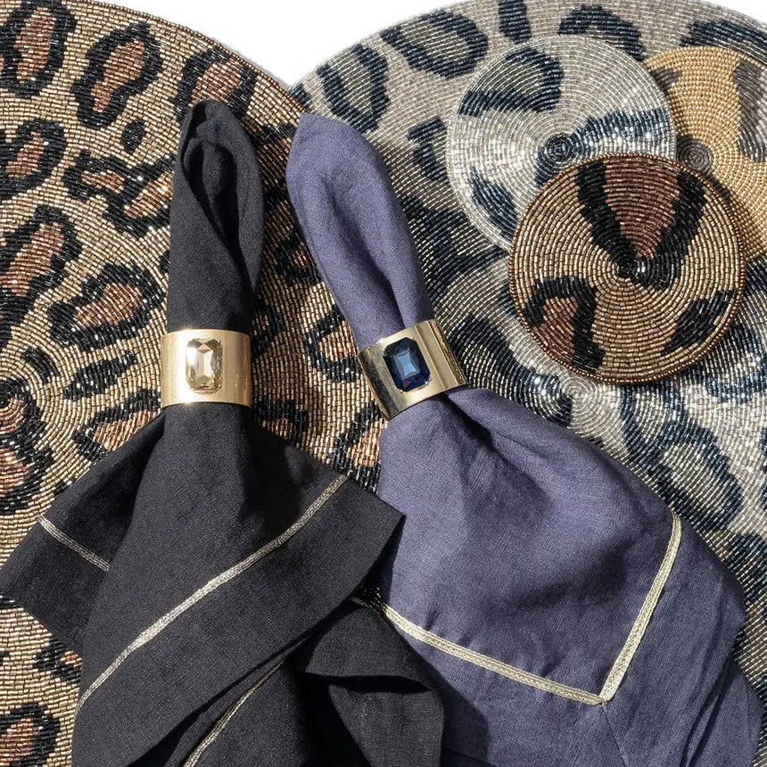 Animal pattern coasters, gold Joanna Buchanan