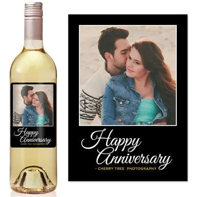 Anniversary Thanks Wine Label iCustomLabel