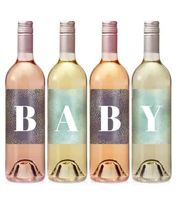 Baby Green Wine Label Set iCustomLabel