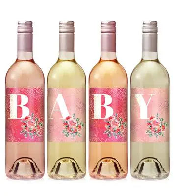 Baby Pink Wine Label Set iCustomLabel