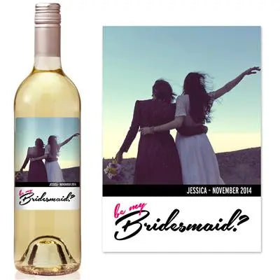 Be My Bridesmaid Wine Label iCustomLabel