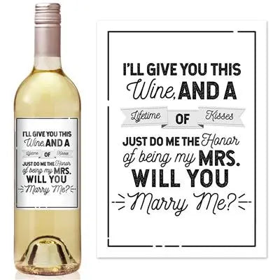 Be My Mrs Wine Label iCustomLabel