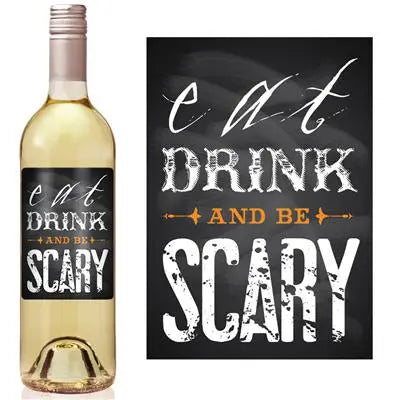 Be Scary Wine Label iCustomLabel