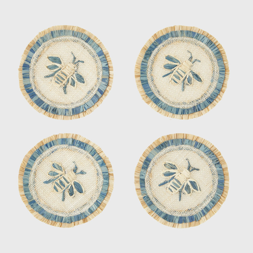 Bee straw coasters Joanna Buchanan