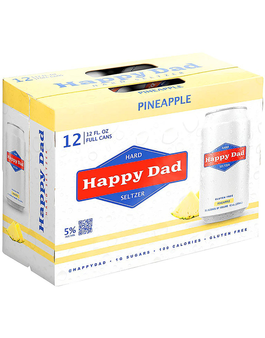 Buy Happy Dad Hard Seltzer Pineapple 12-Pack