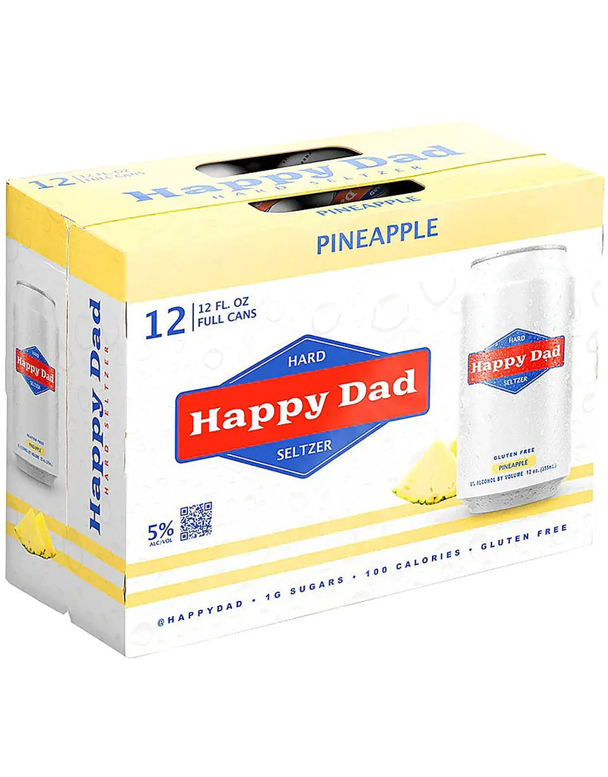 Buy Happy Dad Hard Seltzer Pineapple 12-Pack