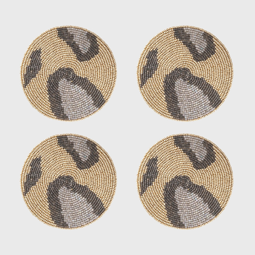 Animal pattern coasters, gold Joanna Buchanan
