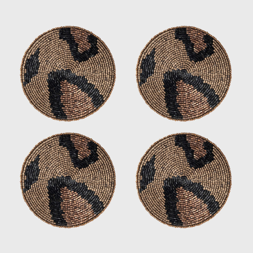 Animal pattern coasters, bronze Joanna Buchanan