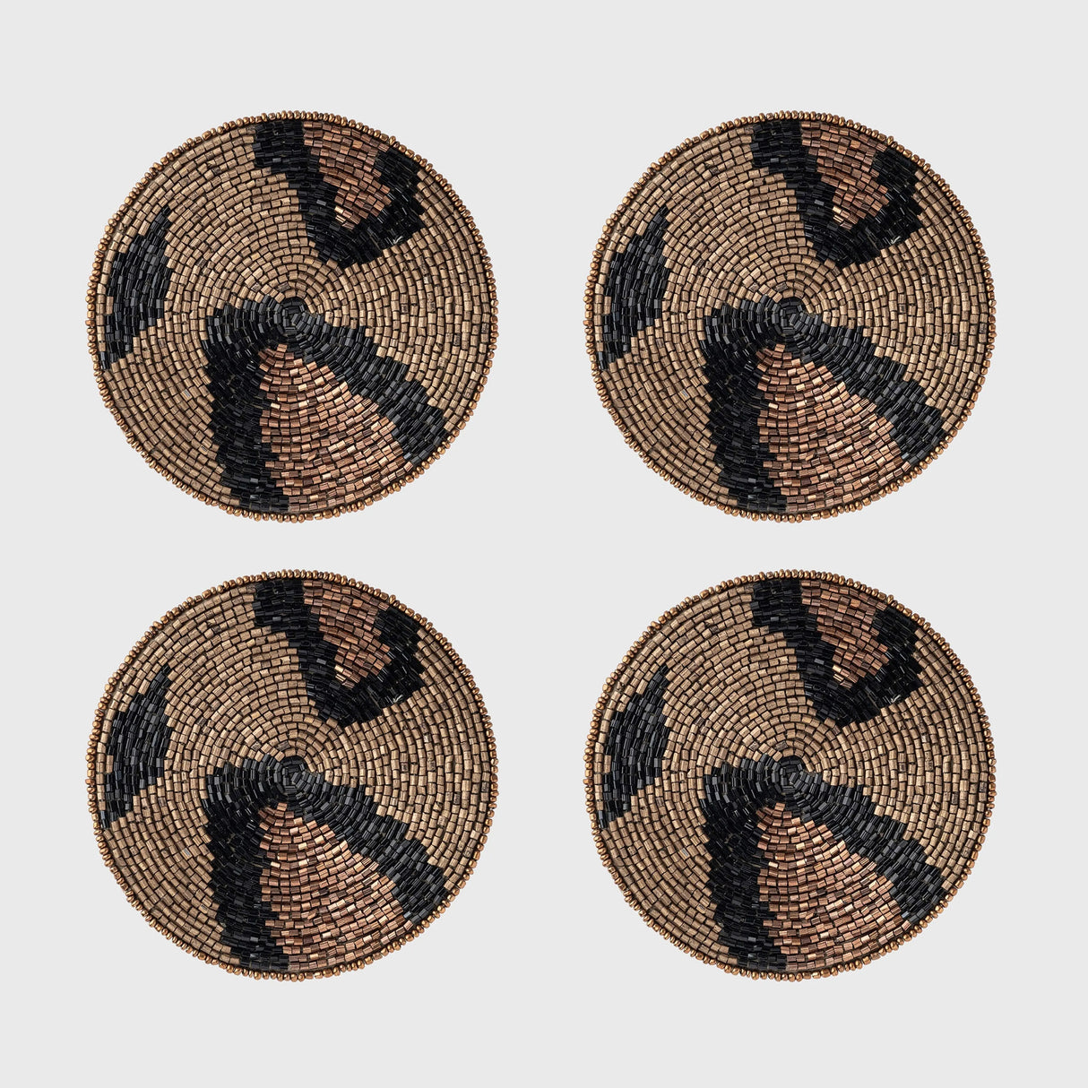 Animal pattern coasters, bronze Joanna Buchanan