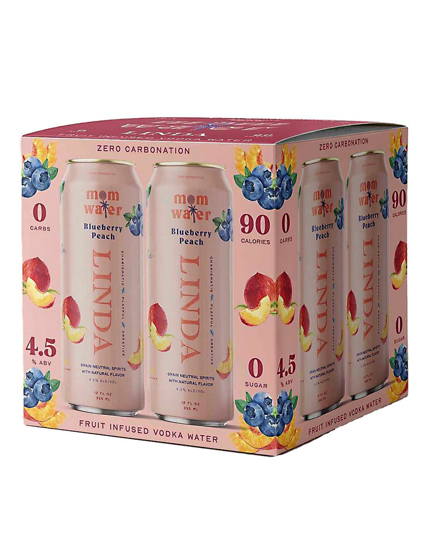 Mom Water Linda - Blueberry Peach 4-Pack