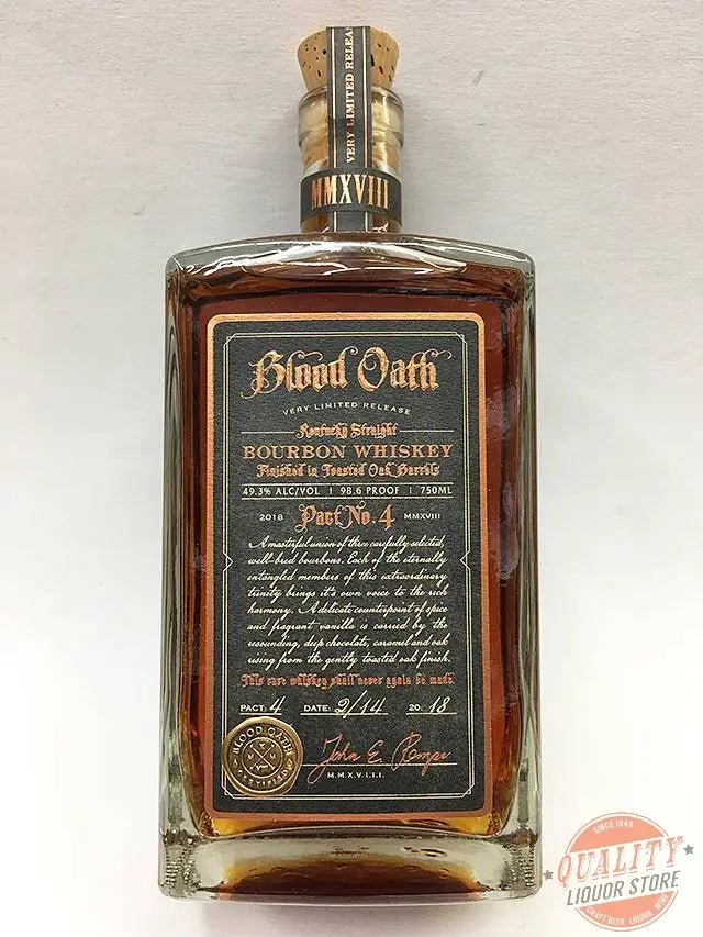Blood Oath Pact No. 4 Bourbon Whiskey - Blood Oath