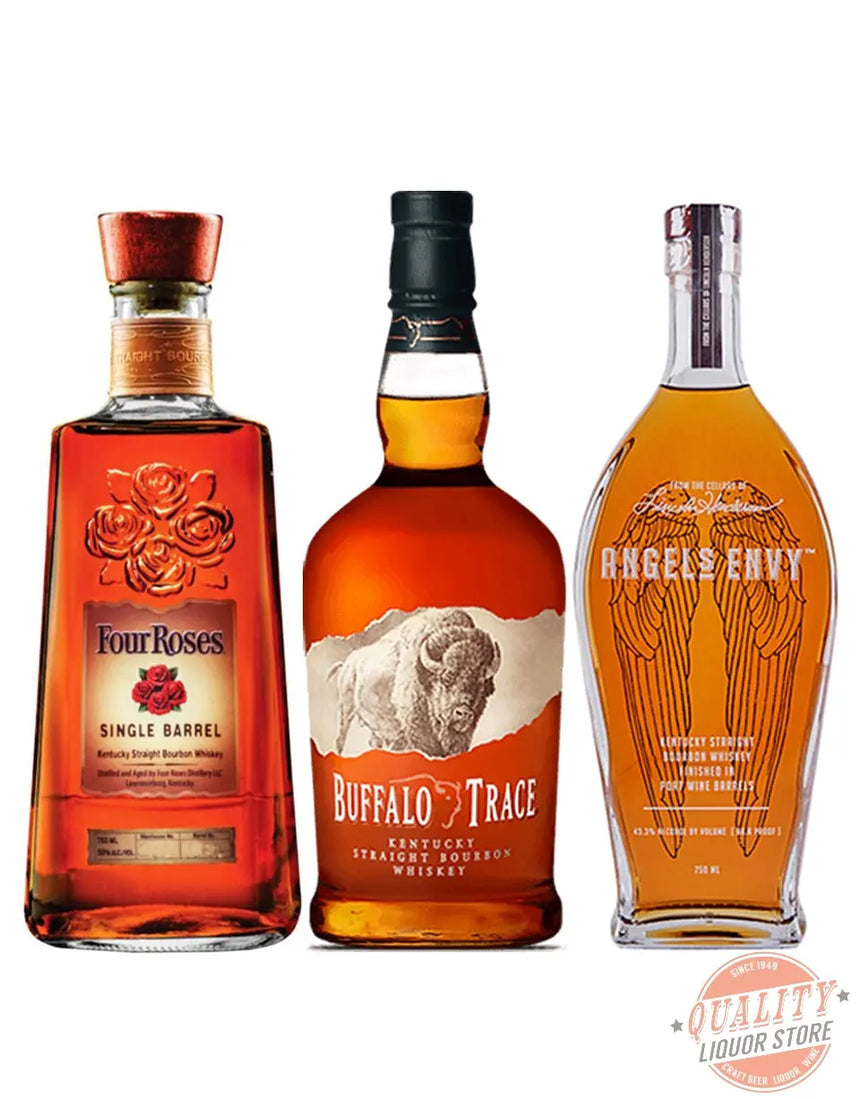 Four Roses Single Barrel - Buffalo Trace - Angels Envy Combo - Bundle