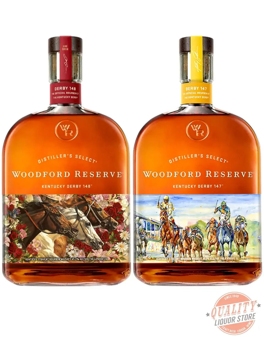Woodford Reserve Kentucky Derby 148 & Woodford Reserve Kentucky Derby 147 Collector Set - Bundle
