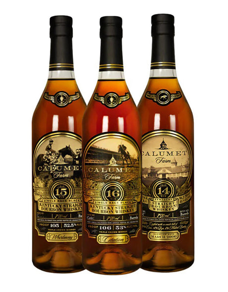 Calumet Single Rack Black 14 Year + 15 Year + 16 Year Bourbon 3-Pack Combo - calumet