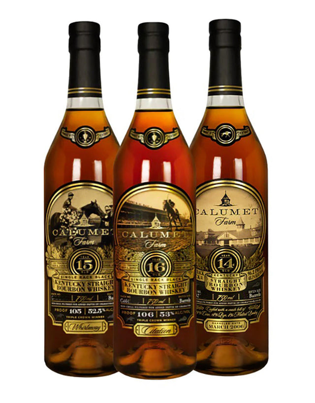 Calumet Single Rack Black 14 Year + 15 Year + 16 Year Bourbon 3-Pack Combo - calumet