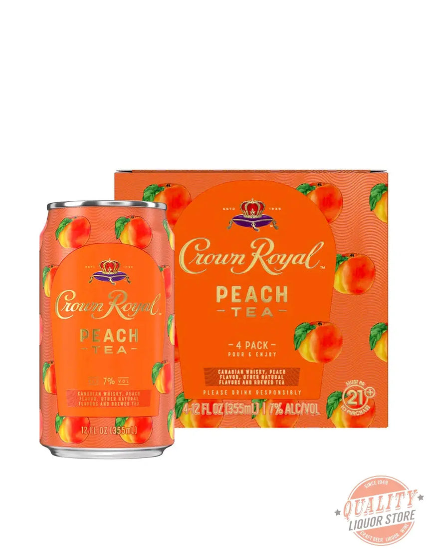 Crown Royal Peach Tea Canadian Whisky Cocktail - Crown Royal Can