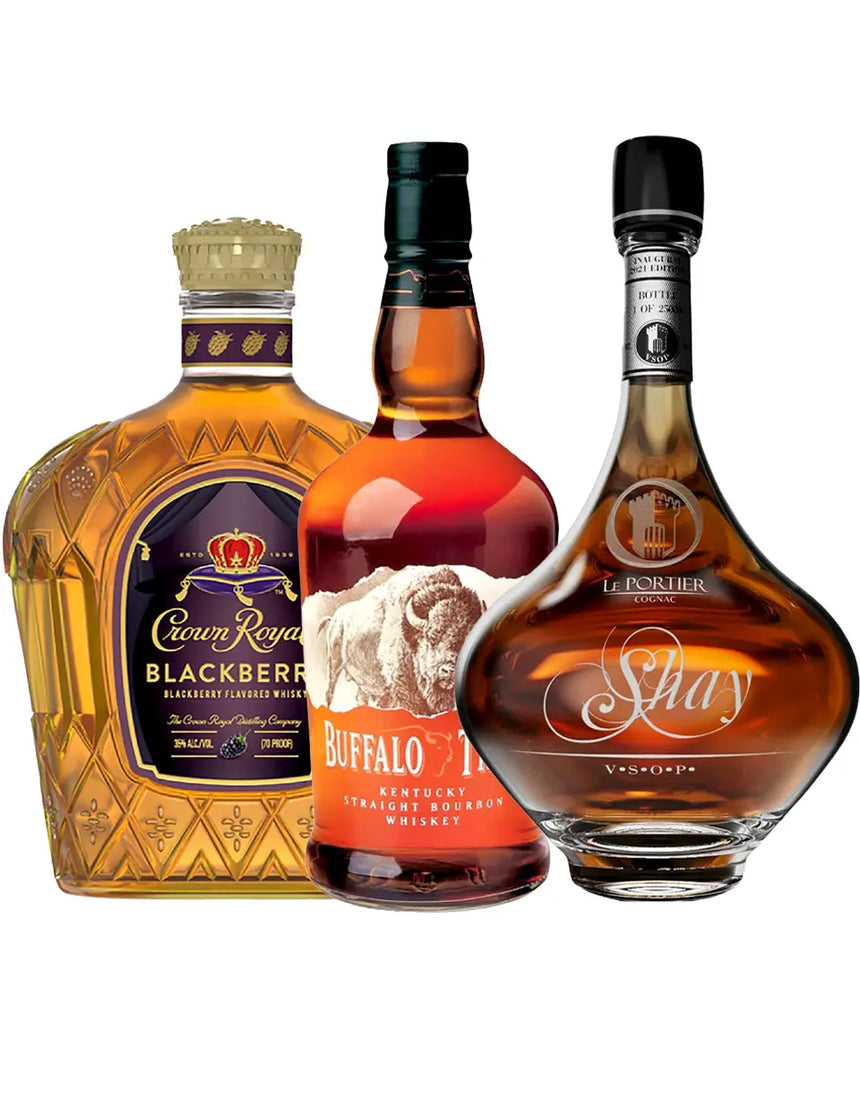 Buy Buffalo Trace, Shay VSOP & Crown Blackberry 3-Bottle Combo