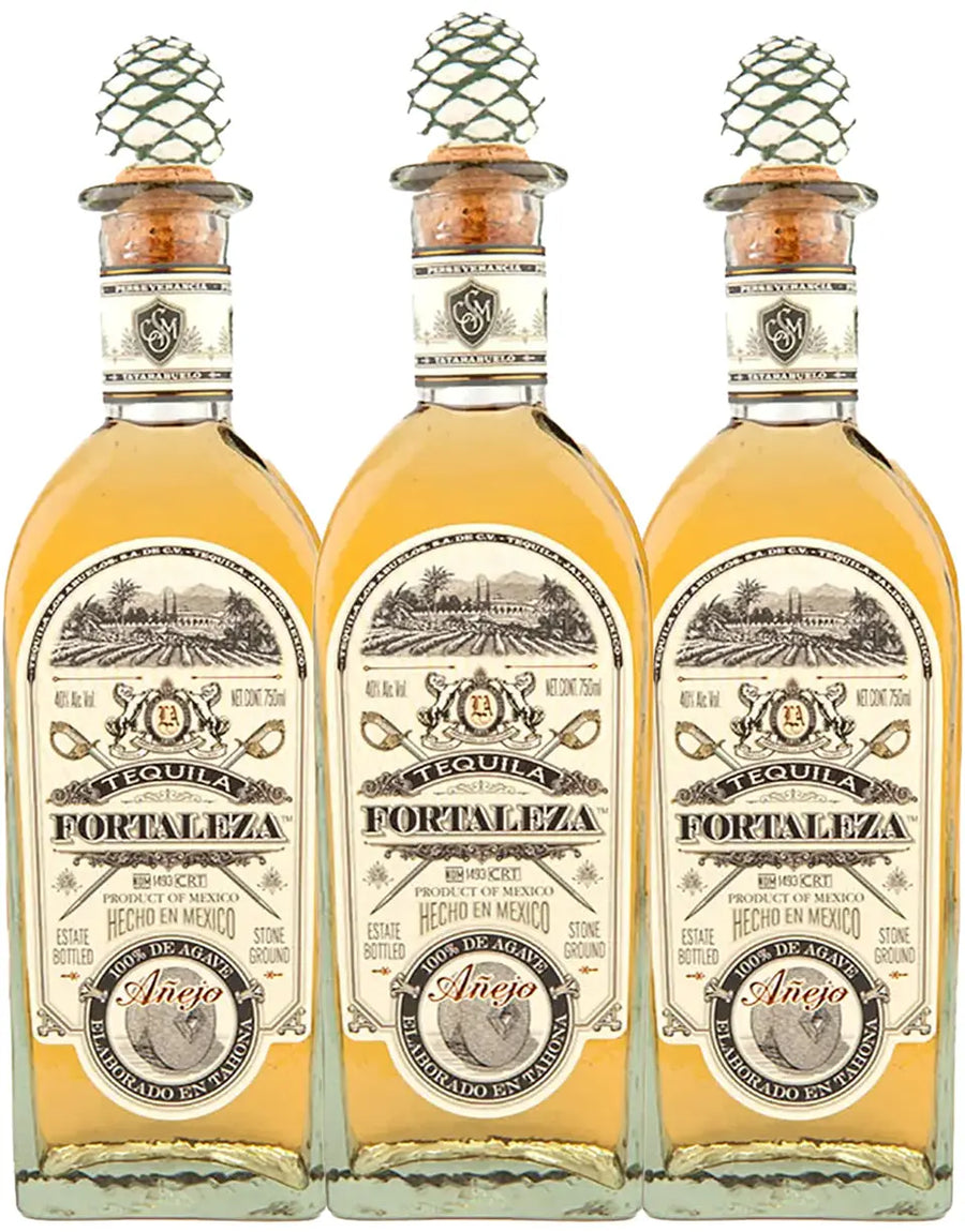 Fortaleza Añejo Tequila 700ml 3 Pack