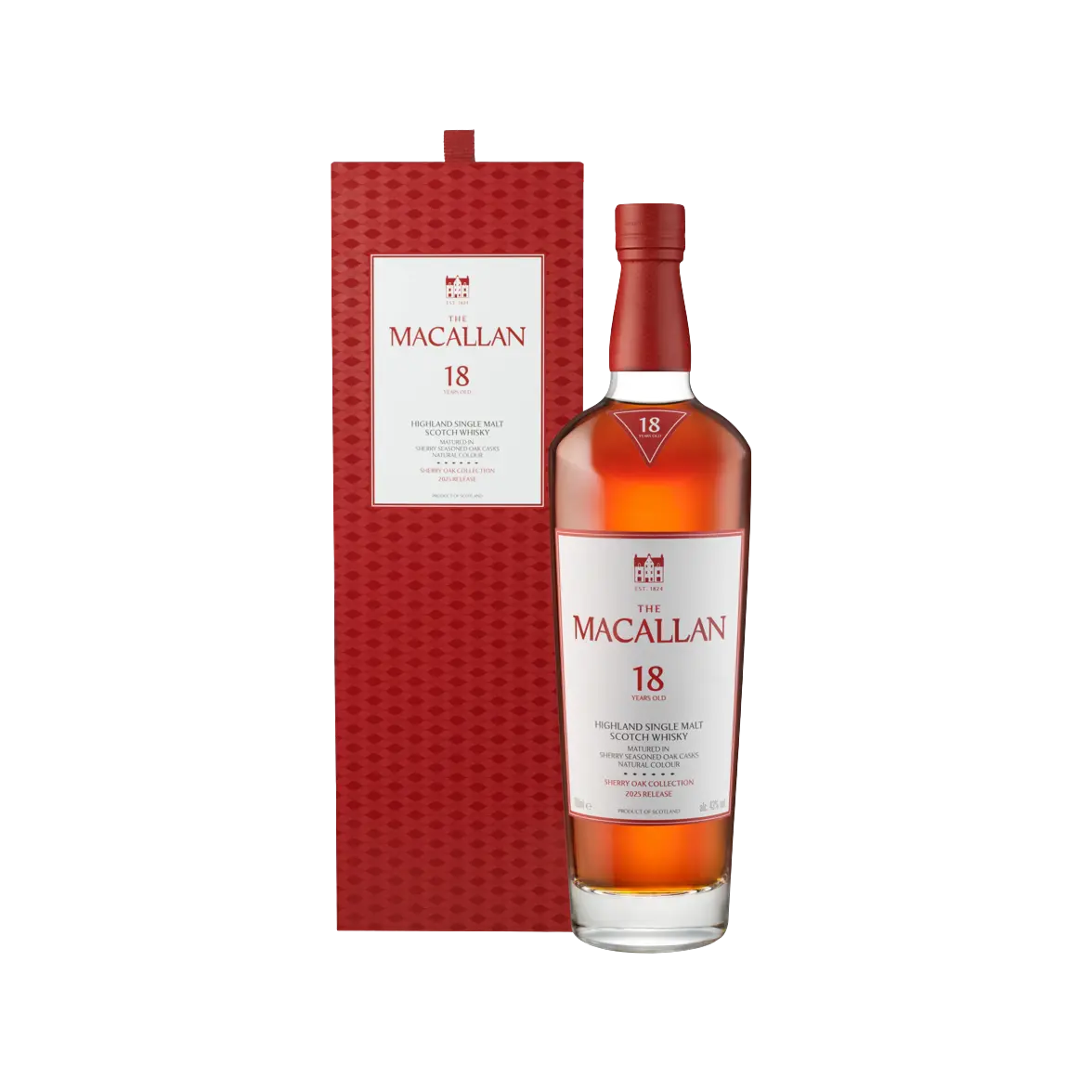 Whisky escocés Macallan de 18 años en barrica de roble de jerez