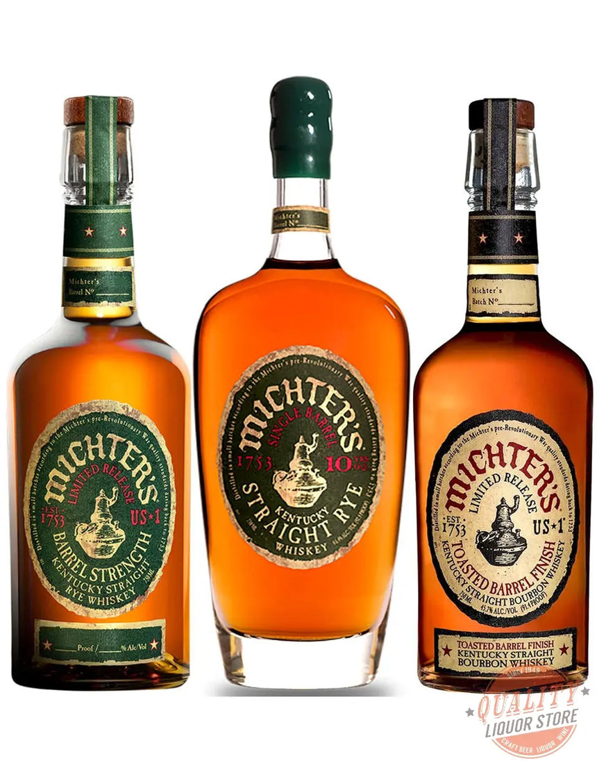 Michter's 10 Year Rye - Barrel Strength Rye - Toasted Barrel - Bourbon 3-Pack - Michter's