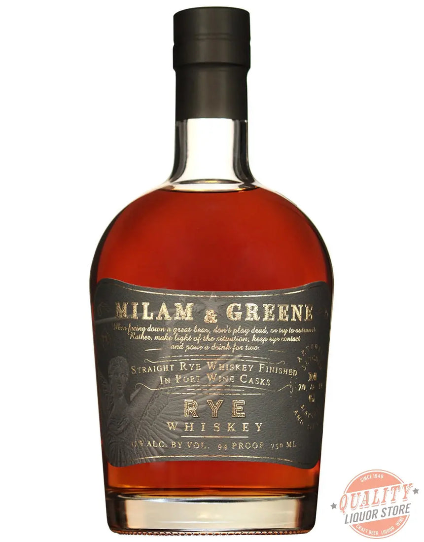 Milam & Greene Straight Rye Whiskey - Milam & Greene