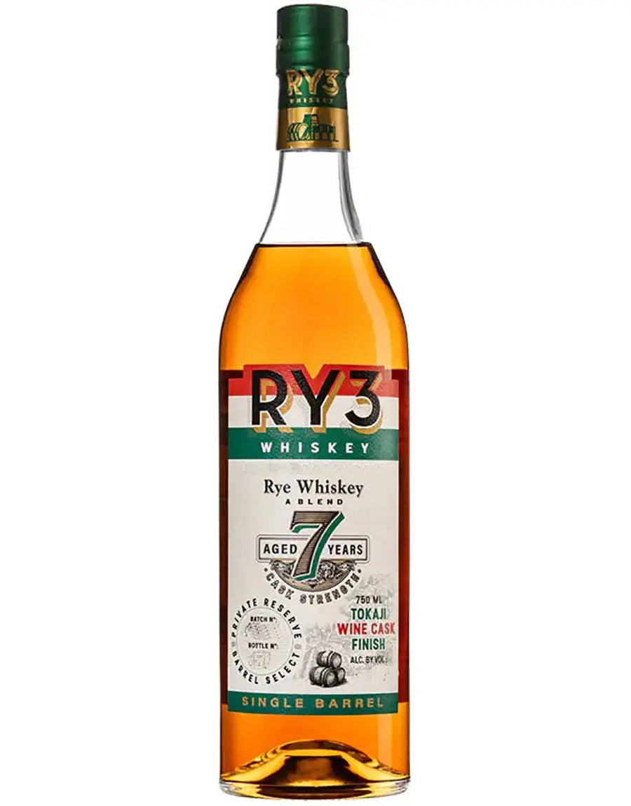 Ry3 7 Year Tokaji Wine Cask Finish Private Reserve Rye Whiskey