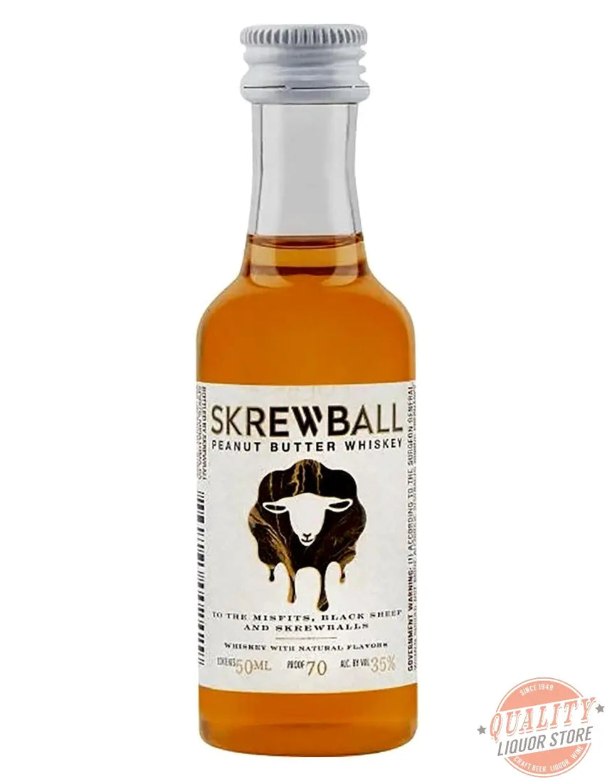 Skrewball Peanut Butter Flavored Whiskey 50ml - Skrewball