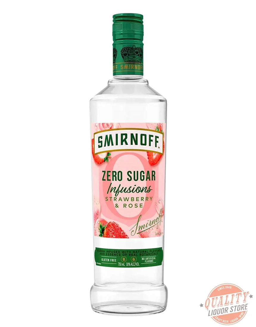 Smirnoff Zero Infusions Strawberry Rose 750ml - Smirnoff