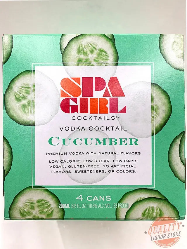 Spa Girl Cucumber Can 4Pk - Spa Girl