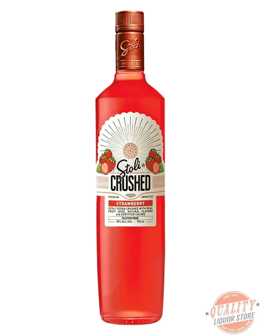 Stoli Crushed Strawberry 750ml - Stolichnaya Vodka