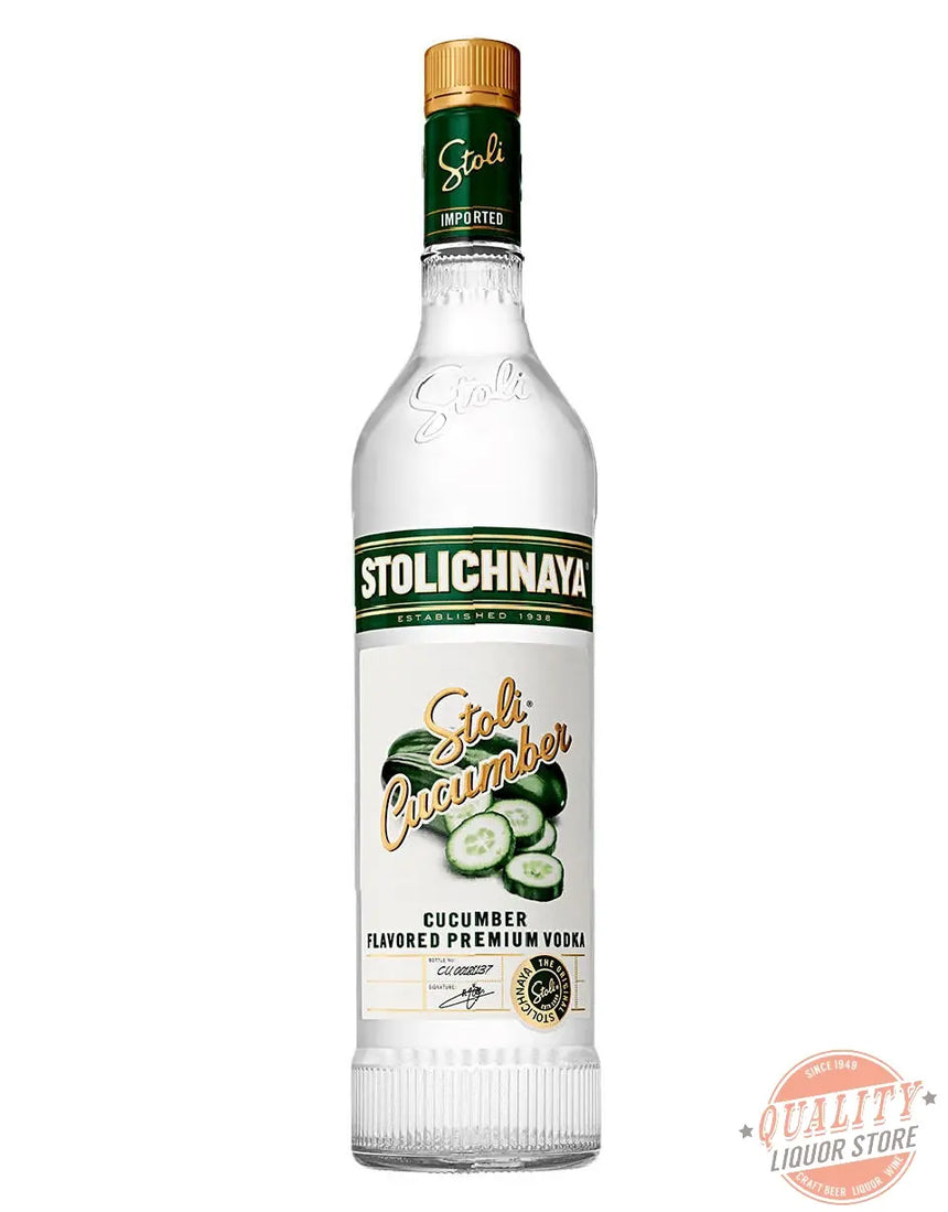 Stoli Cucumber Vodka 750ml - Stolichnaya Vodka