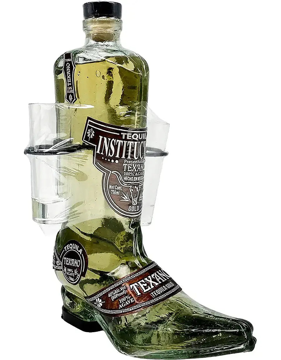 Texano Cowboy Boot Shaped Gold Tequila
