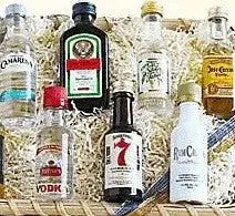 Assorted 50ml miniature liquor bottles for sampling and gifting