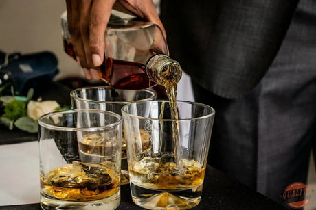 Scotch whisky prepared for a wedding toast