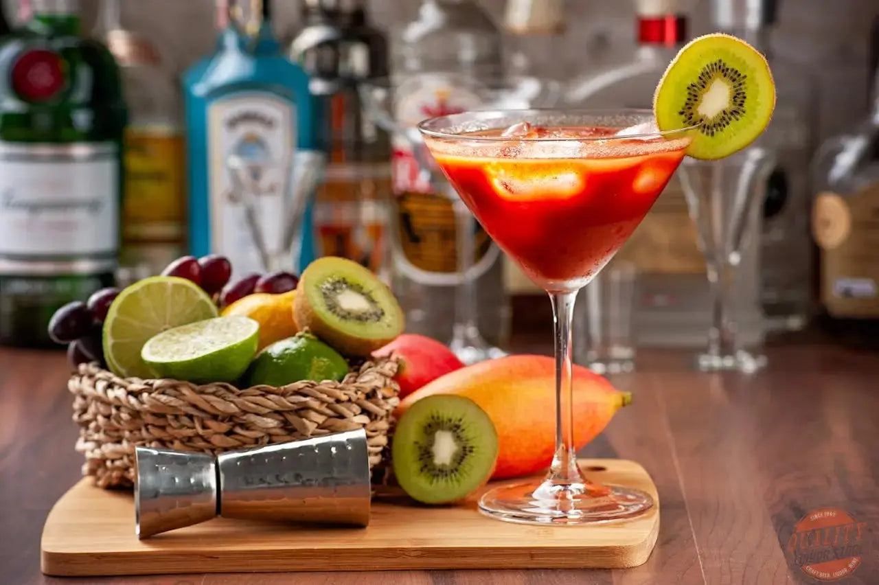 Assorted liqueurs for a home cocktail bar