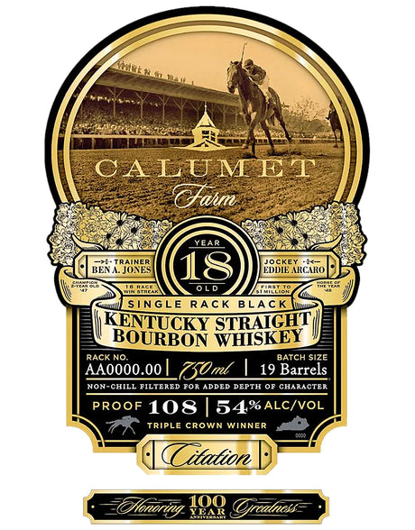 Buy Calumet Farm 18 Year Bourbon