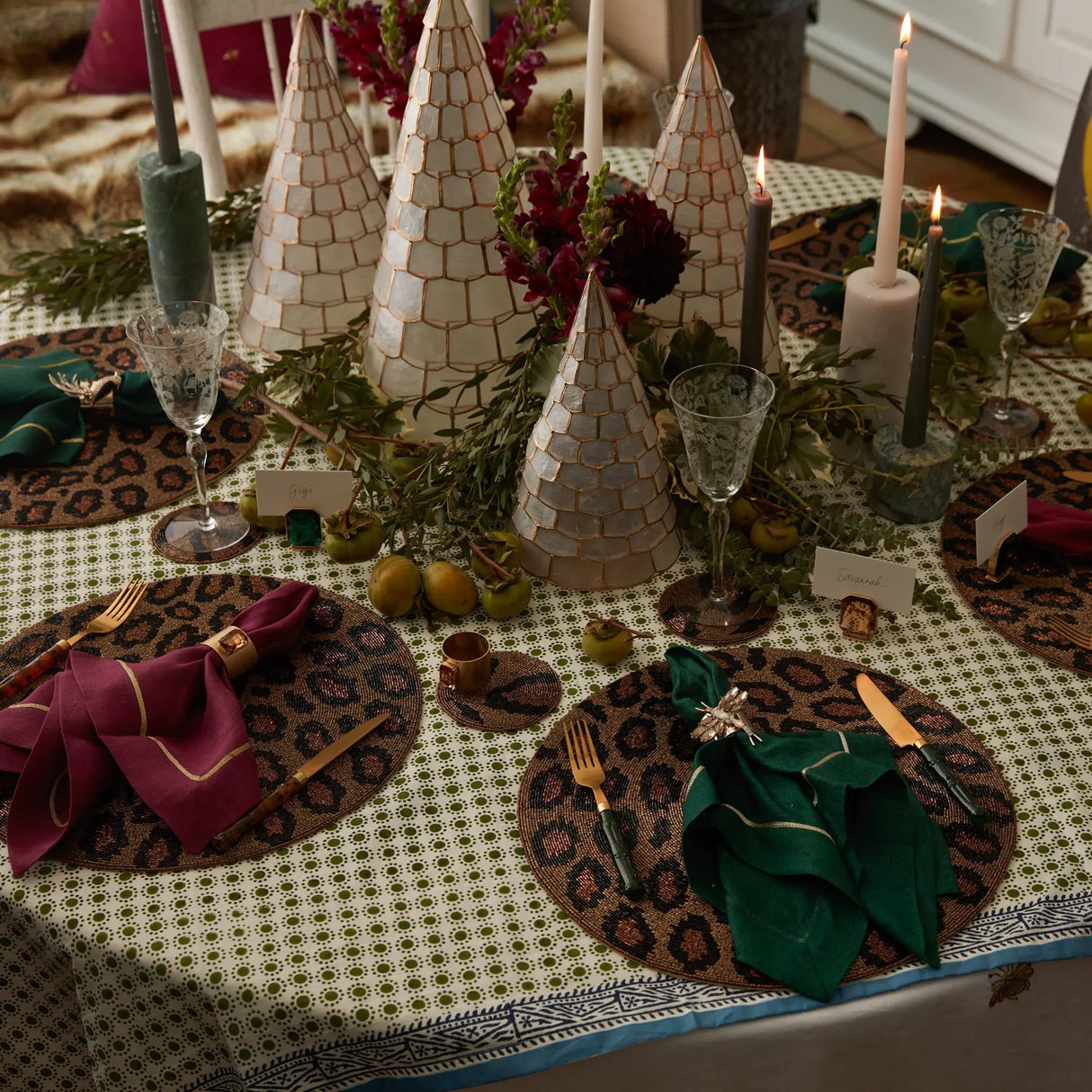 Animal pattern coasters, bronze Joanna Buchanan