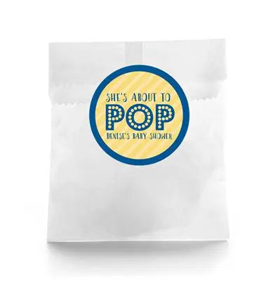 About to Pop Baby Shower Favor Labels iCustomLabel