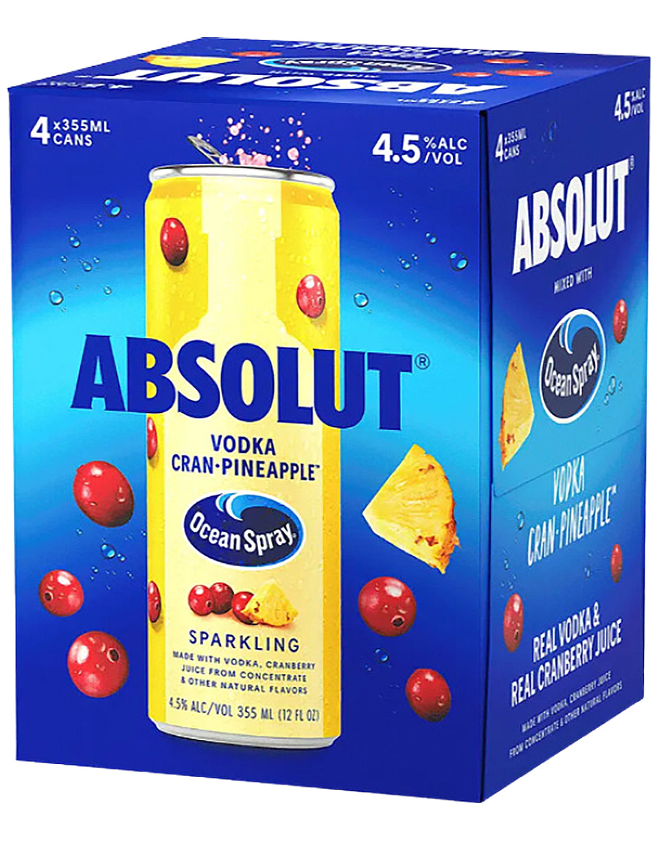 Buy Absolut Ocean Spray Cran-Pineapple 4pk