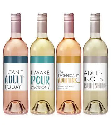 Adulting Wine Label Set iCustomLabel