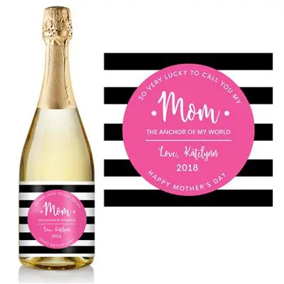 Anchor Mom Champagne Label iCustomLabel