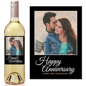Anniversary Thanks Wine Label iCustomLabel