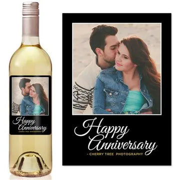 Anniversary Thanks Wine Label iCustomLabel