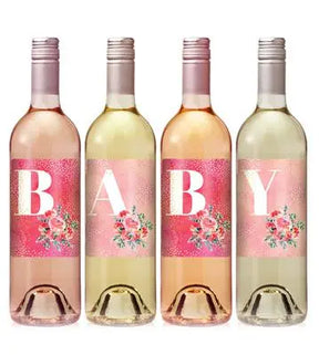 Baby Pink Wine Label Set iCustomLabel