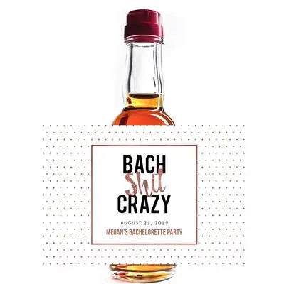 Bach Shit Mini Liquor Label iCustomLabel