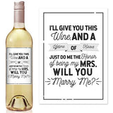 Be My Mrs Wine Label