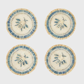 Bee straw coasters Joanna Buchanan