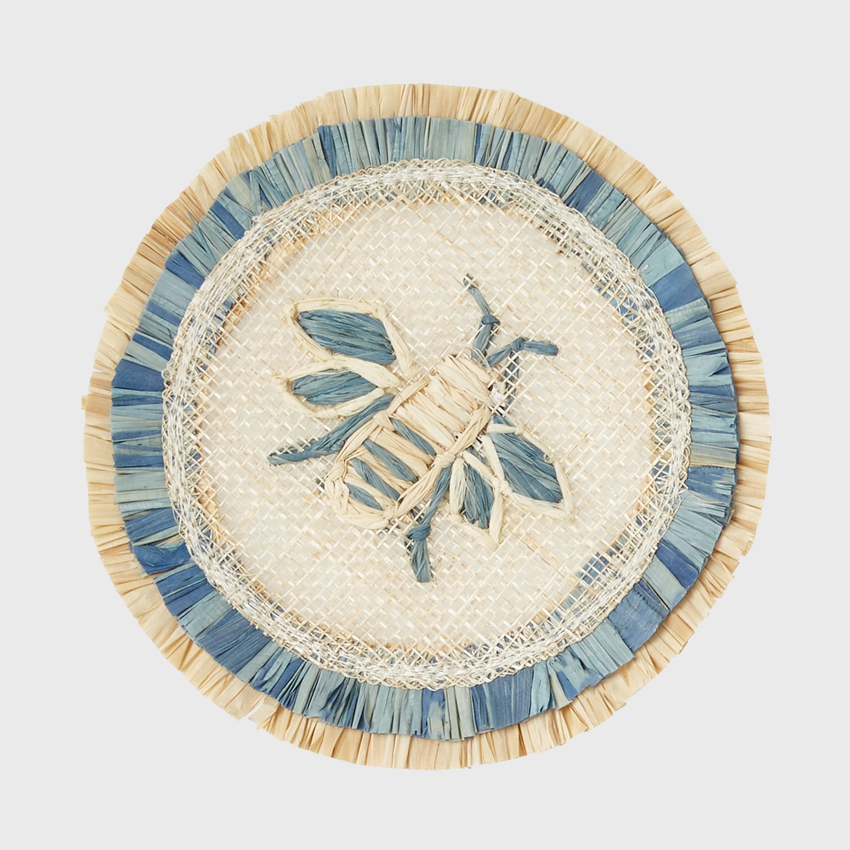 Bee straw coasters