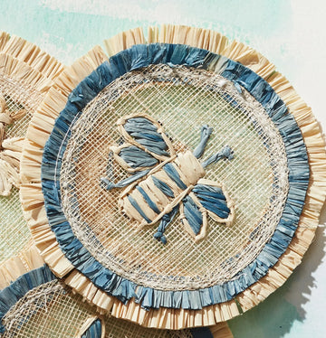 Bee straw coasters Joanna Buchanan